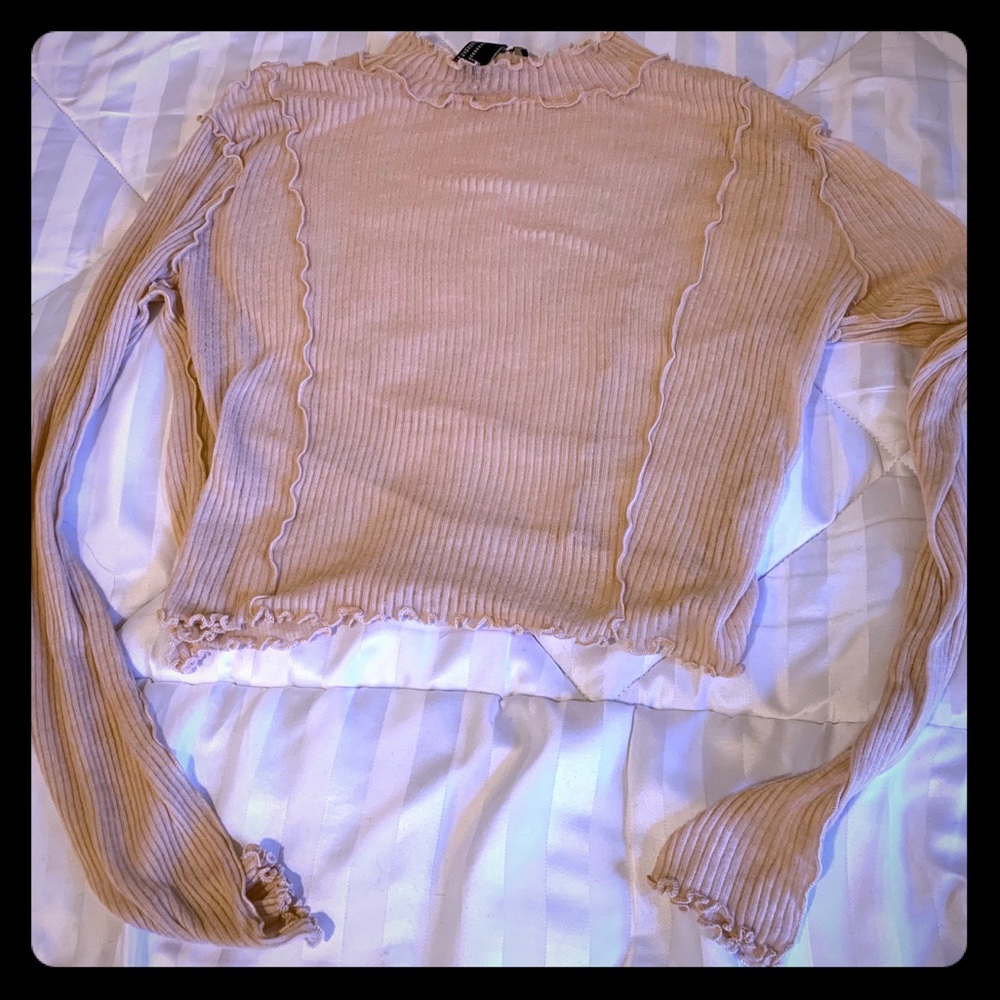 F21 Sheer baby pink blouse